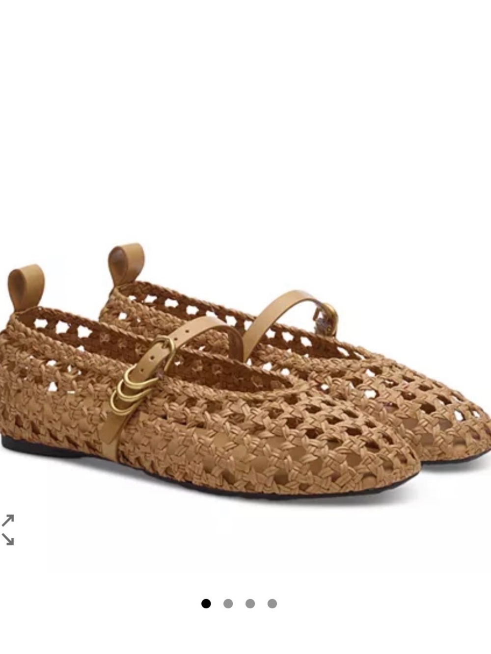 rag & bone Woven Mary Jane Flats in Tan